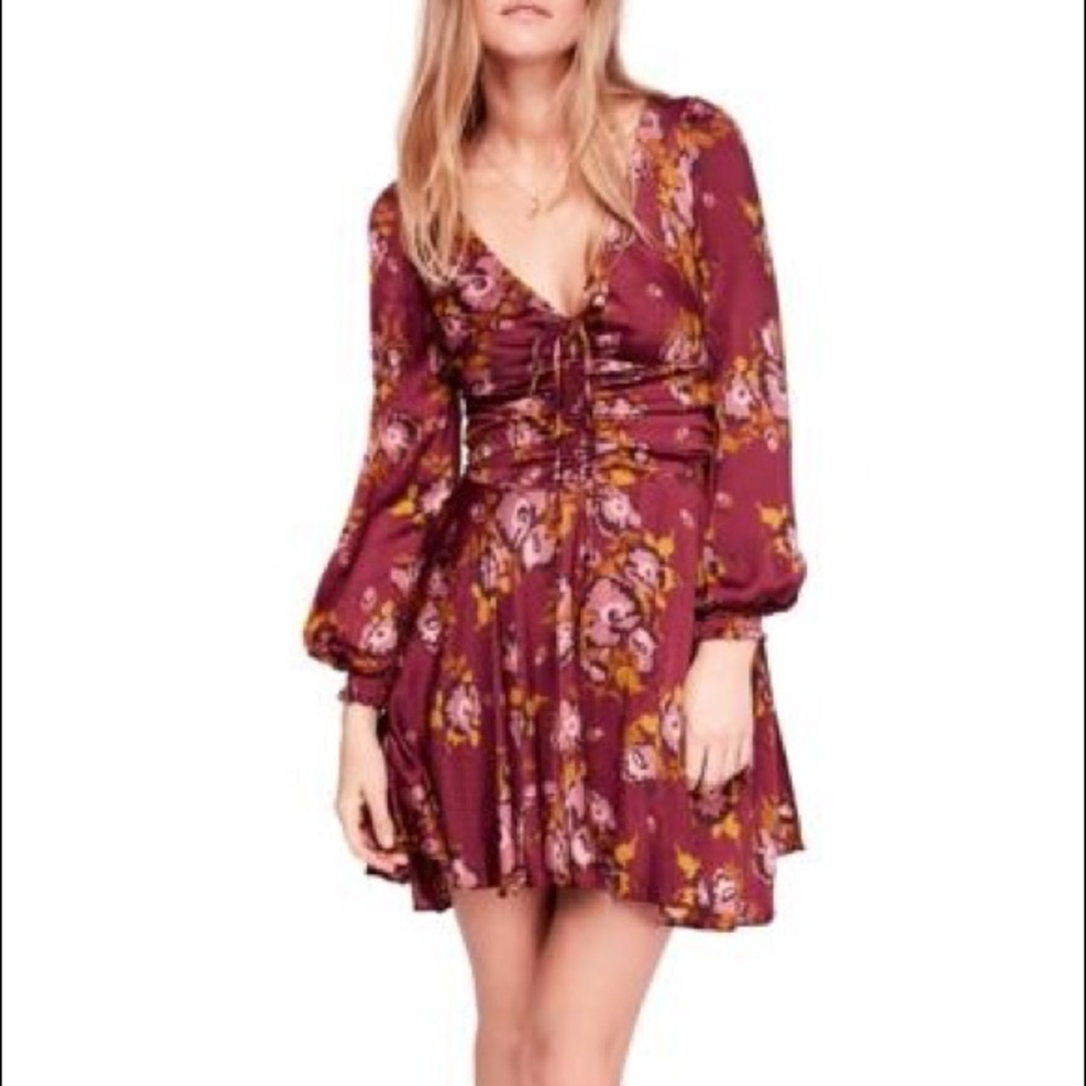 Free People Purple Floral Dress - Picture 1 of 6